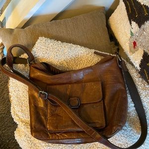 brown leather purse